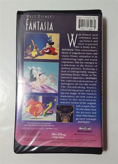 Walt Disneys Masterpiece Fantasia Vhs 1991 Records Tapes Cds
