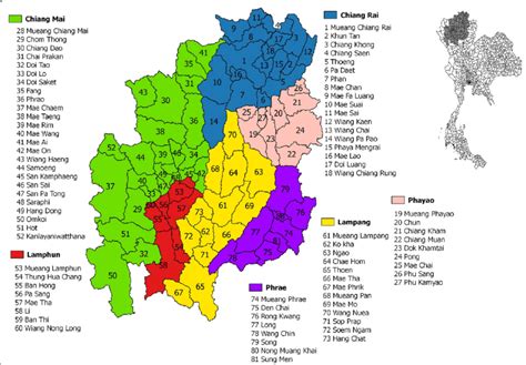 Map Of Thailand Districts Maps Of The World