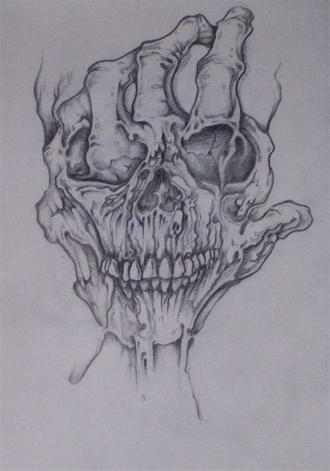 Evil Skull Drawings In Pencil