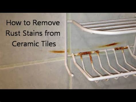 How to remove iron and rust stains in sinks, bathtubs, and on other surfaces. How to Remove Rust Stains from Ceramic Tiles - YouTube