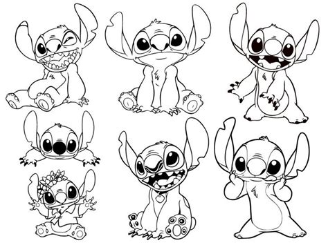 Lilo And Stitch Svg Outlines Lilo Coloring Pages Svg Png Files Lilo