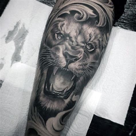 40 Lion Forearm Tattoos For Men Manly Ink Ideas