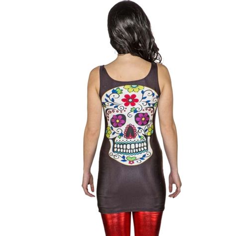Sexy Sugar Skull Kleid Minikleid Dia De Los Muertos 1499