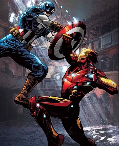 Captain America Vs Ironman Iron Man Vs Captain America Iron Man Comic Art Marvel Iron Man