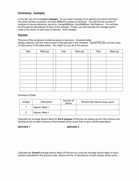 Average atomic mass worksheet show all work answer key if you find a template that you want to use start customizing it and you may also to open it. 50 isotopes Worksheet Answer Key | Chessmuseum Template ...