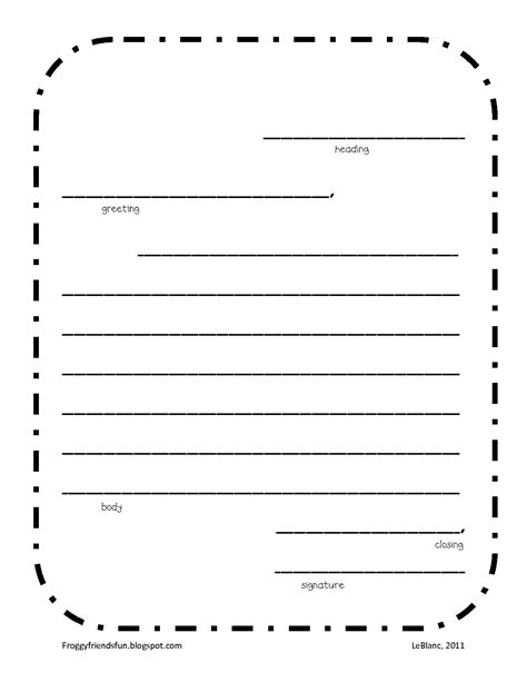 Letter Writing Template Printable