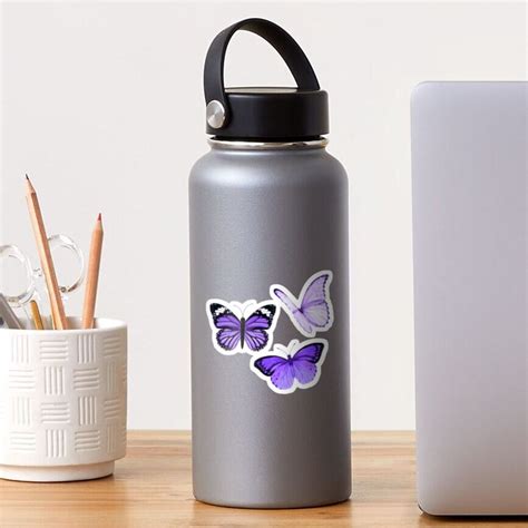 Purple Butterflies Sticker For Sale By Emmagsheehan Redbubble