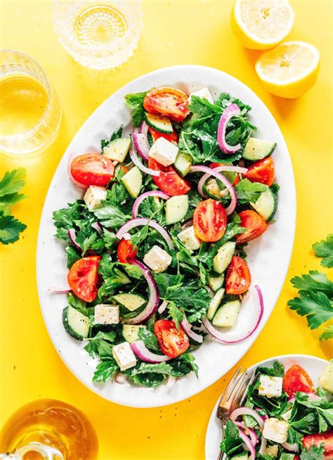 15 Minute Mediterranean Parsley Salad Recipe Live Eat Learn