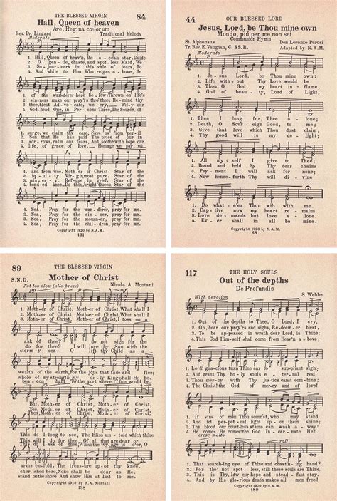 Free Printable Vintage Hymns Sheet Music Hymn Sheet Music Sheet