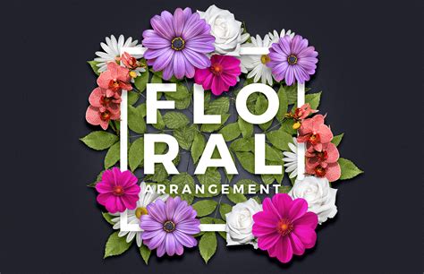 Floral Arrangement Text Effect — Medialoot