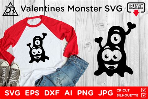 Valentines Monster Graphic By Davidrockdesign · Creative Fabrica