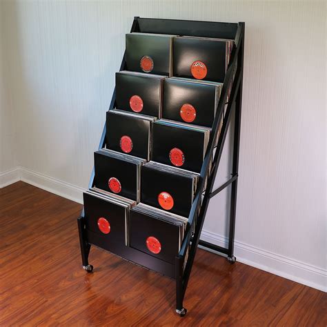Steel shelves with durable black, industrial, long grain particle board sides. Lpbin Lp Storage Cabinet with regard to Lp Storage Cabinet ...