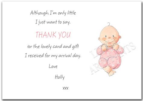 Personalised New Baby T Thank You Card Notes Ebay