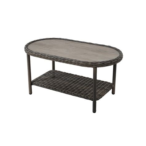 Hampton Bay Chasewood All Weather Wicker Patio Coffee Table The Home