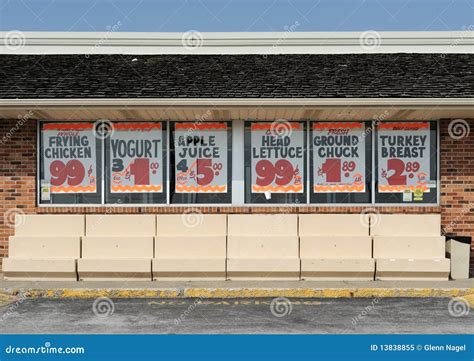 Sale Signs At Grocery Store Royalty Free Stock Photo Image 13838855
