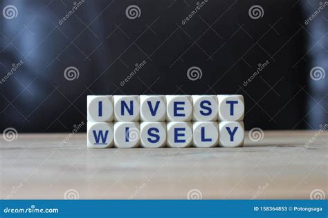 Invest wisely stock image. Image of table, careful, black - 158364853