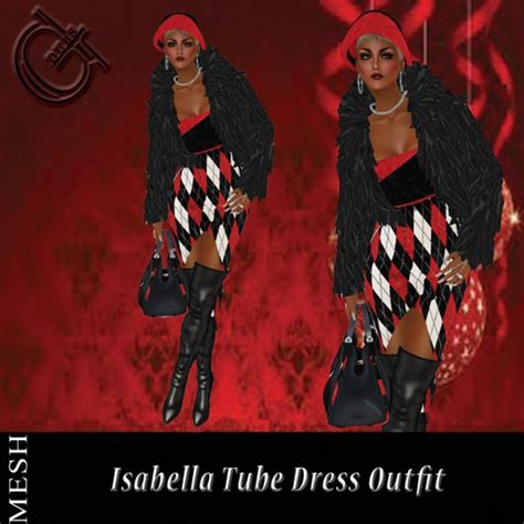Second Life Marketplace Isabella Tube Dress Complete Outfit