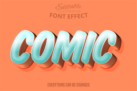Comic Editable Font Effect Text Illustration Vector Eps Uidownload