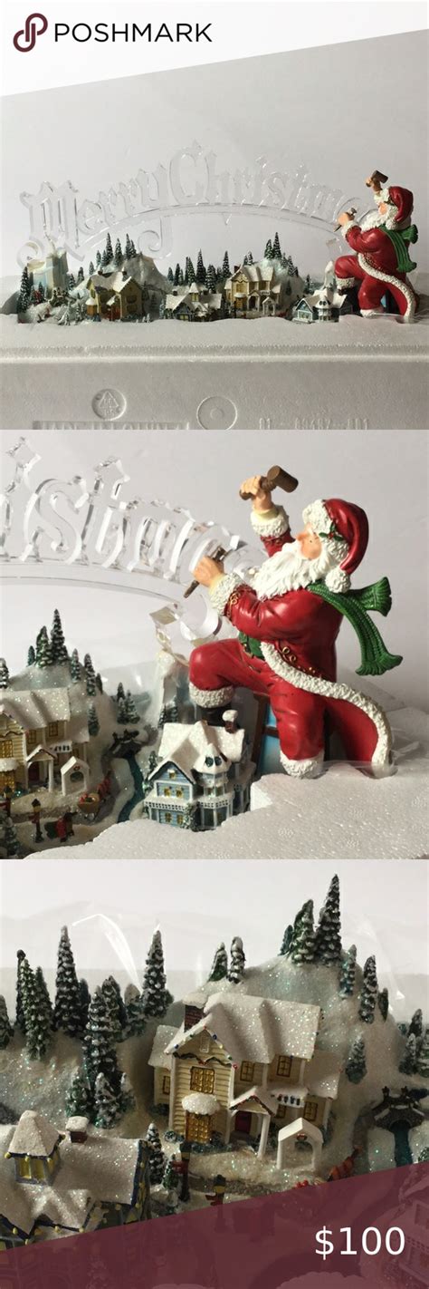 Thomas Kinkade Santas Inspiration Musical Display Mint Condition