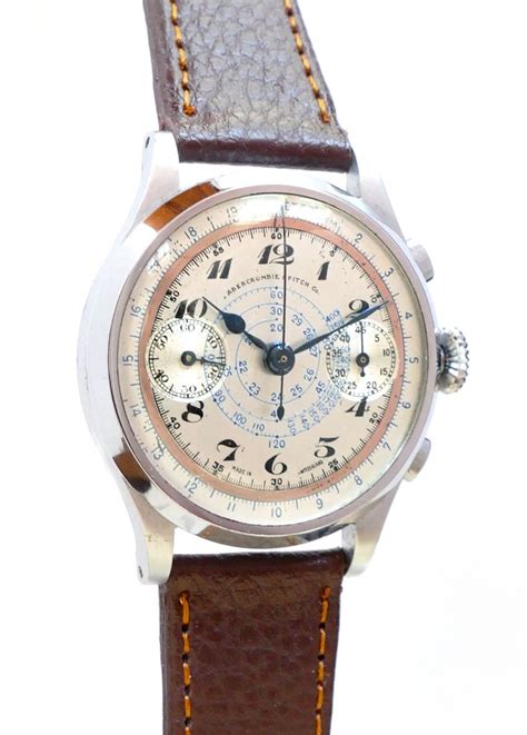 abercrombie and fitch vintage chronograph 1930 s by angelus vintage watches