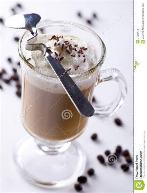 Coffee With Whipped Cream Stock Images Image 24261874