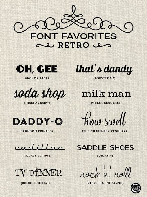 8 Best 1950s Font Images 1950s Font Fonts 50s Font
