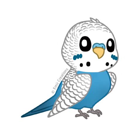 Blue Parakeet Sticker