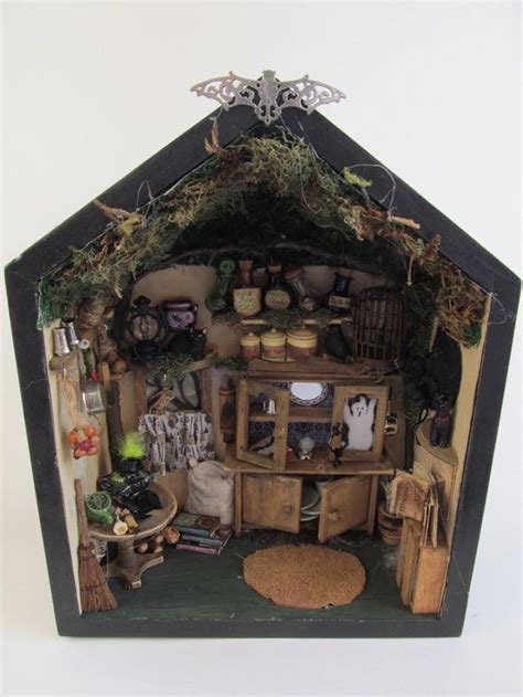 Witchs Hut 12th Scale Diorama Witchs Home Miniature Witch House