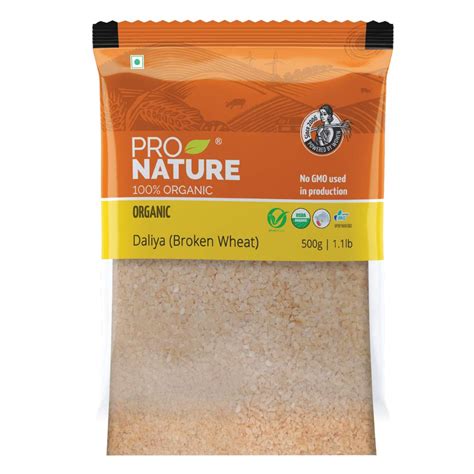 Pro Nature 100 Organic Daliya Broken Wheat 500g Grocery
