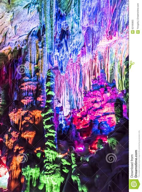 Dripstone Cave Reed Flute Cave Stock Image Image Of Minerals