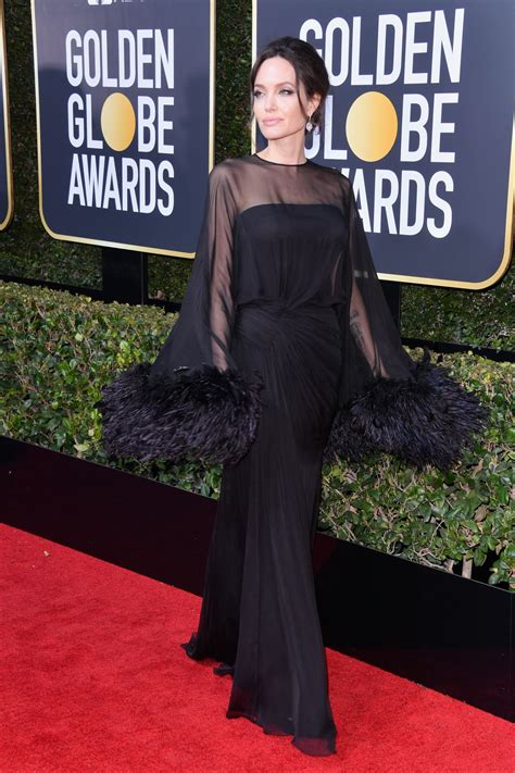 Angelina Jolie At 75th Annual Golden Globe Awards In