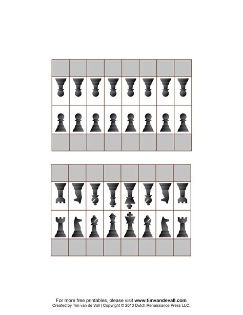 Printable Chess Pieces Templates Free This Chess Board Printable Prints