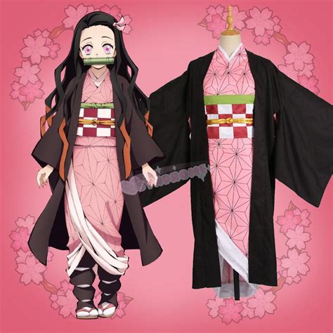 Demon Slayer Kimetsu No Yaiba Nezuko Kamado Cosplay Anime Japanese