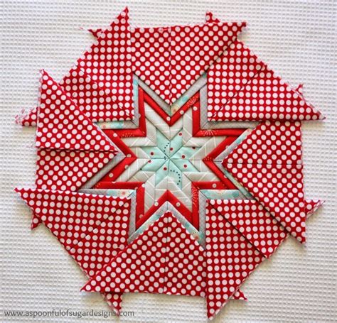 Folded Star Patchwork Is A Bit Like Fabric Origami The Pattern Is