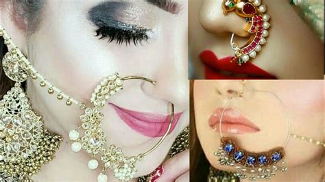 Latest Bridal Gold Nose Ring Design Beautiful Nath Design For Brides