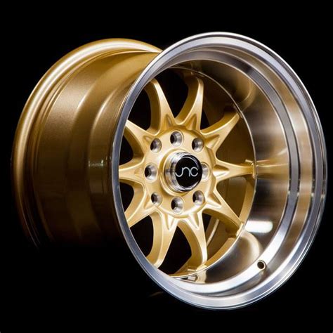 Car And Truck Parts Car And Truck Wheels Tires And Parts Jnc 003 15x8 4x1004x1143 0 Gold Machined