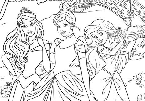 Sneeuwwitje, assepoester, belle, jasmine, mulan, ariel en nog veel meer. Disney Prinsessen - Kleurplaatpuzzel | Legpuzzels.nl