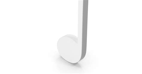 Quarter Music Note White By Pixelsquid360 On Envato Elements