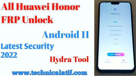 All Huawei Honor Andriod 11 Frp Unlock Latest Security All Hilison