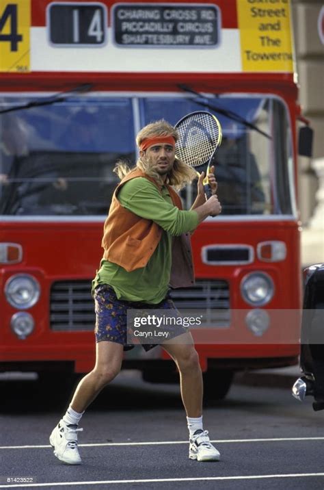 Canon Rebel Campaign Portrait Of Andre Agassi In Front Of Double
