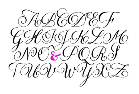 Fancy Calligraphy Alphabet Letters My Digital Imaging Class Grades 9