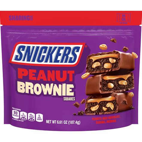 Buy Snickers Peanut Brownie Squares Fun Size Chocolate Candy Bars 661