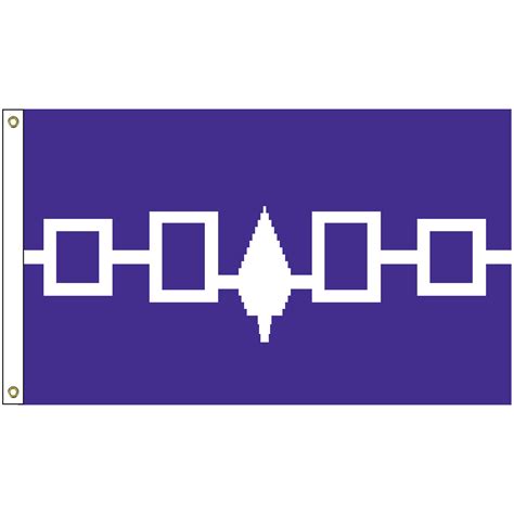 4 X 6 Iroquois Tribe Flag W Heading And Grommets