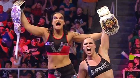 Ronda Rousey Shayna Baszler Win WWE Women S Tag Team Titles On Raw SE Scoops Wrestling