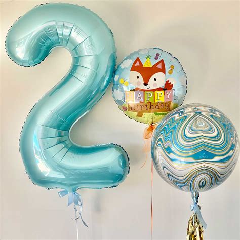 Number Birthday Balloon Trio Boy Party World Balloon Co