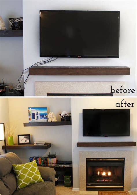 Tv Mounted Above Fireplace Hide Wires