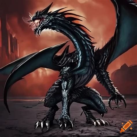 Stylized Black Dragon Artwork