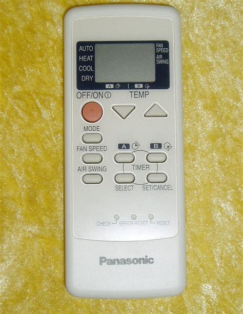 Your remote control, hold check button. Panasonic Air Conditioner Remote Control A75C2550 | eBay