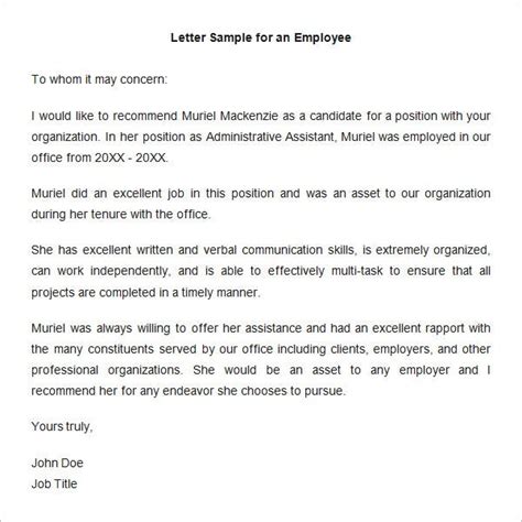 Maybe you would like to learn more about one of these? 26+ FREE Employee Recommendation Letters - PDF, DOC | Free ...