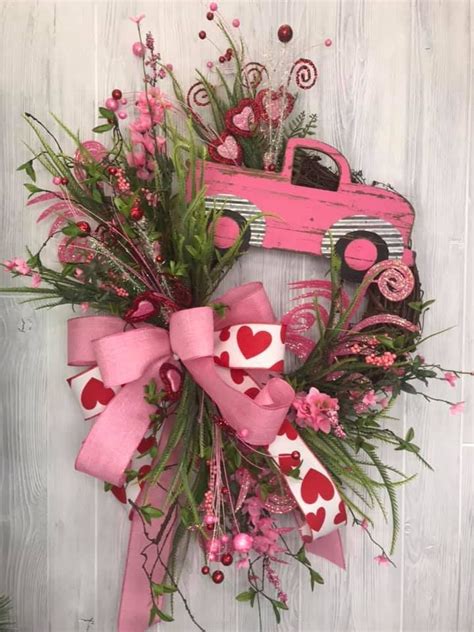 Happy Valentines Day This Beautiful Farmhouse Valentines Day Wreath